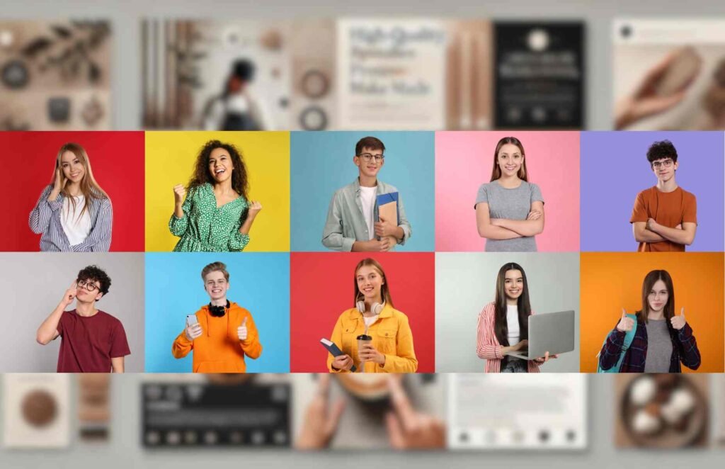 Examples of engaging social media posts for small business marketing.